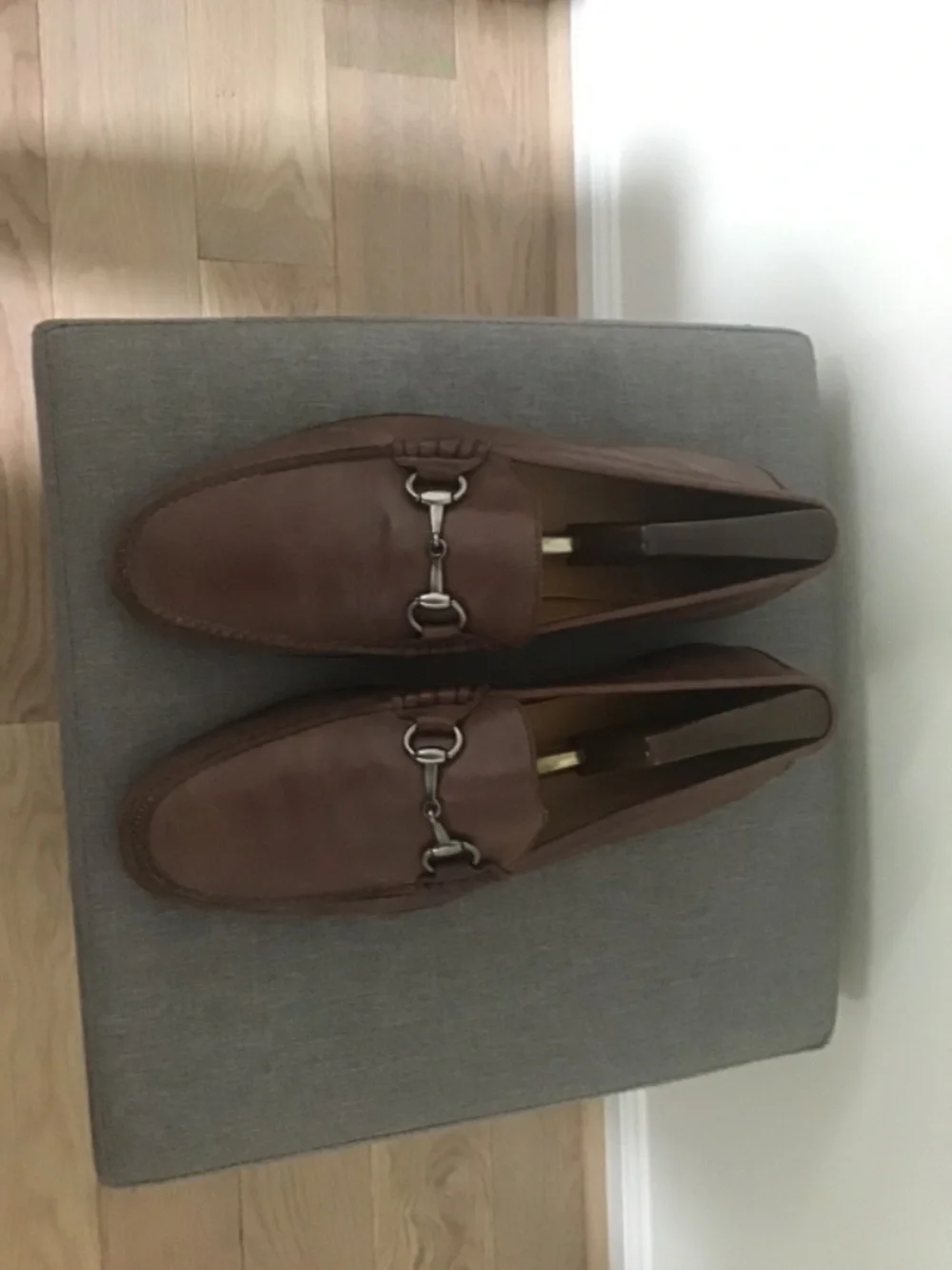 Peter Millar brown leather horsebit loafer moccasins drivers size 11